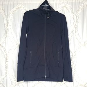 Lululemon Stride Jacket Full Zip Up Hooded Black Luon Size 6